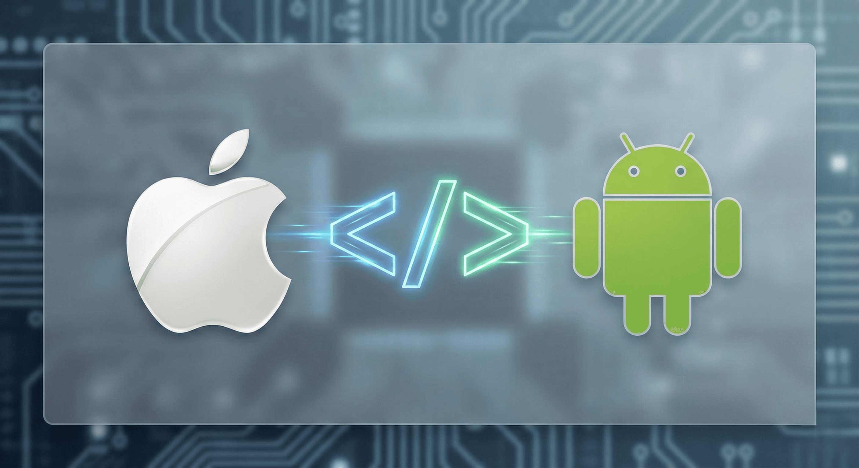 Vergelijking tussen iOS en Android ontwikkeling versus cross-platform oplossingen.