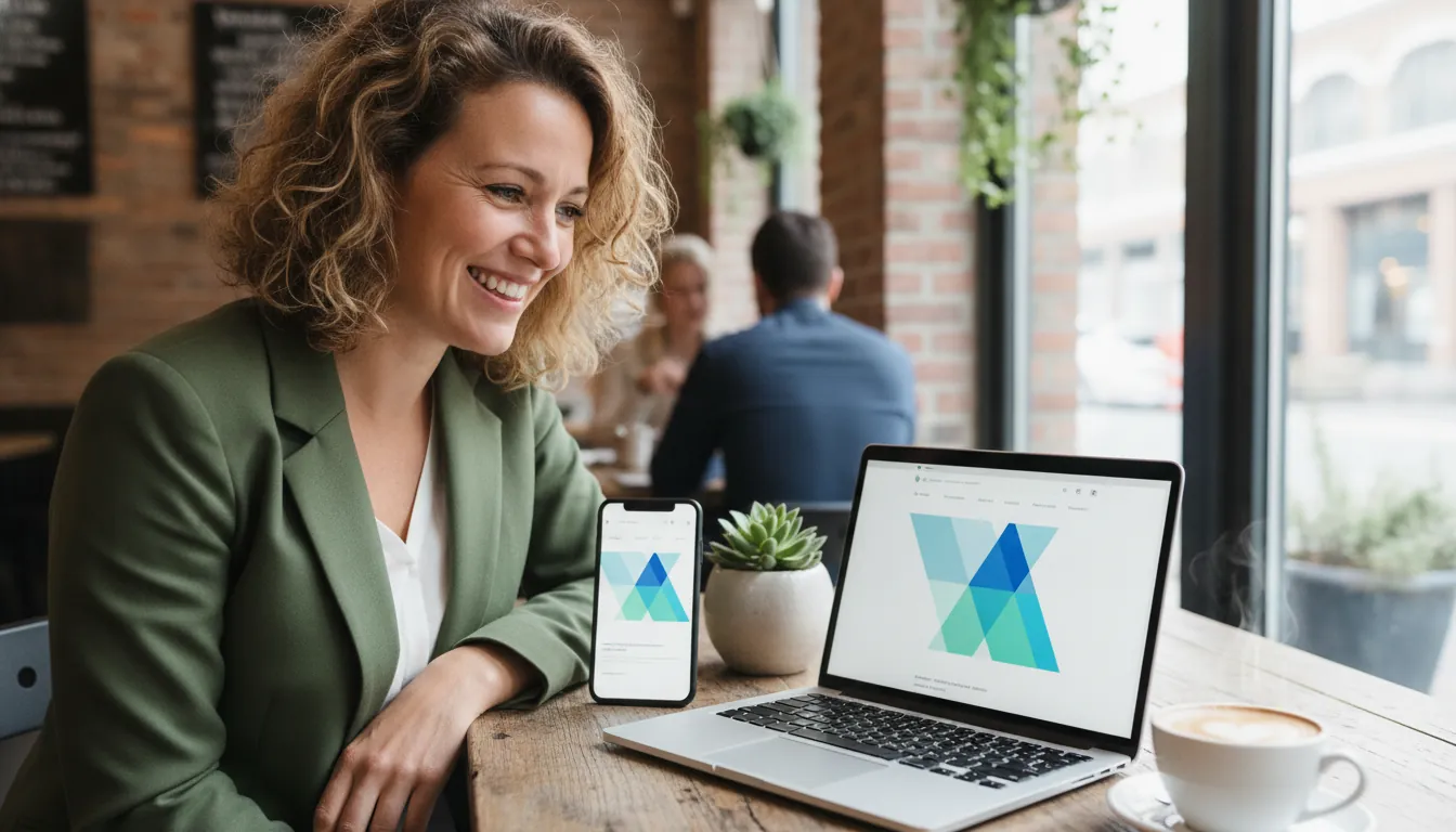 Goedkope website laten maken: professionele WordPress-website op laptop en smartphone, vanaf 250 euro